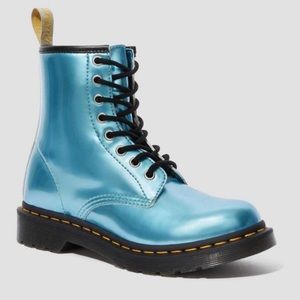 Dr. Martens Vegan 1460 Combat Boot in Blue Goldmix